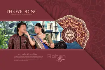 Dreamy Bokeh Lights Wedding Album Cover PSD