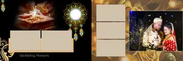 Dreamy & Classic Wedding Album 12x36 PSD with Lotus Design