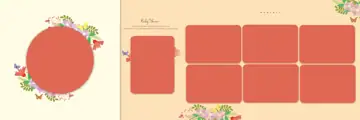 Dreamy & Dreamy Wedding Album 12x36 PSD with Damask Texture