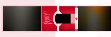 Dreamy Pre-Wedding Album Background 12x36 PSD with Lotus Design