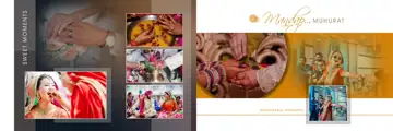 Dreamy & Premium Wedding Album 12x36 PSD with Gold Frame