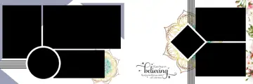 Dreamy & Stylish Wedding Album 12x36 PSD with Bokeh Lights