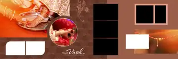 Dreamy Wedding Album 12x36 PSD with Kolam Pattern