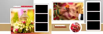 Elegant & Cinematic Wedding Album 12x36 PSD with Lotus Design