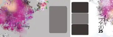 Elegant & Floral Wedding Album 12x36 PSD with Royal Arch