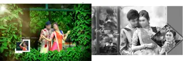 Elegant & Graceful Wedding Album 12x36 PSD with Floral Border