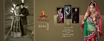 Elegant Indian Wedding Photo Album 12x30 PSD with Peacock Art