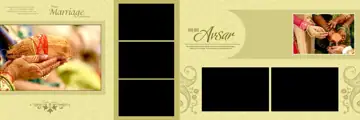 Elegant Karizma Wedding Album 12x36 PSD with Damask Texture