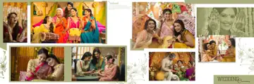 Elegant Mehndi Wedding Album 12x36 PSD with Royal Arch