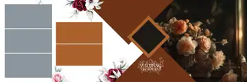 Elegant & Ornate Wedding Album 12x36 PSD with Lotus Design
