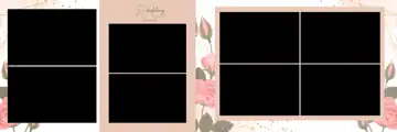 Elegant & Royal Wedding Album 12x36 PSD with Rose Petals