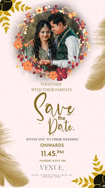 Elegant Silk Texture Wedding Invitation PSD