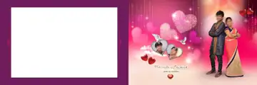 Elegant & Traditional Wedding Album 12x36 PSD with Peacock Art