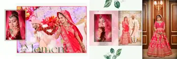 Elegant Wedding Album 12x36 PSD with Geometric Lines