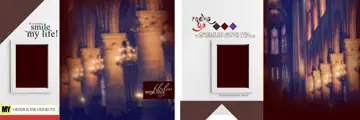 Elegant Wedding Album 12x36 PSD with Temple Motif