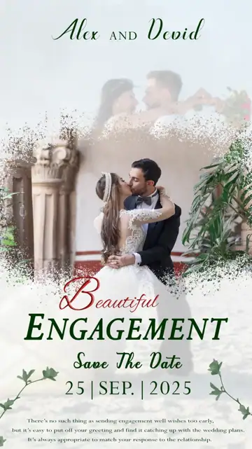 Elegant Wedding Invitation PSD – Bokeh Lights