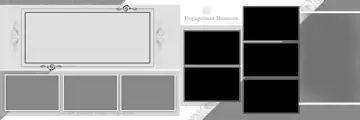 Engagement Wedding Album 12x36 PSD – Charming Vintage Frame Design