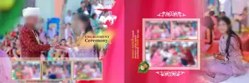 Engagement Wedding Album 12x36 PSD – Elegant Damask Texture Design