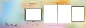 Engagement Wedding Album 12x36 PSD – Golden Damask Texture Design