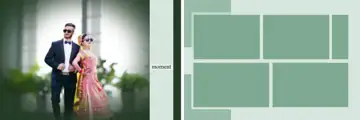 Floral Bokeh Lights Wedding Album 12x36 PSD