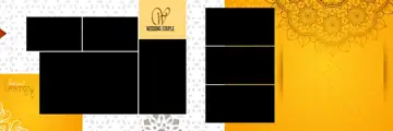 Floral & Cinematic Wedding Album 12x36 PSD with Mandala Art