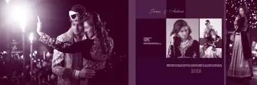 Floral & Luxury Wedding Album 12x36 PSD with Damask Texture