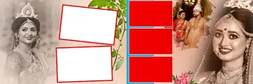 Floral & Modern Wedding Album 12x36 PSD with Pastel Clouds