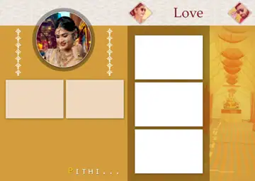 Floral Photo Album 17x24 PSD for Wedding – Bokeh Lights