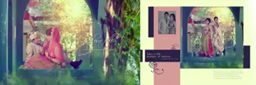 Floral & Premium Wedding Album 12x36 PSD with Damask Texture