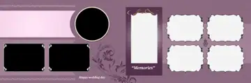 Floral & Regal Wedding Album 12x36 PSD with Brush Strokes