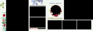 Floral & Regal Wedding Album 12x36 PSD with Peacock Art