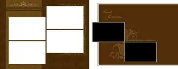 Floral Rose Petals Wedding Photo Album 14x36 PSD