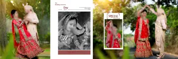 Floral & Timeless Wedding Album 12x36 PSD with Vintage Frame