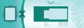 Floral Wedding Album 12x36 PSD with Pastel Clouds