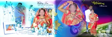 Free Artistic Indian Wedding Album 12x36 PSD – Floral Border