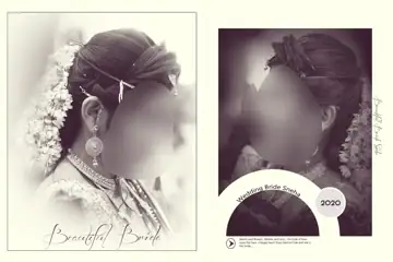 Free Artistic Wedding Album Cover 12x18 PSD – Glitter Accents