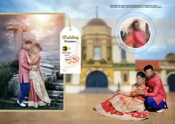 Free Artistic Wedding Photo Album 17x24 PSD – Lotus Design