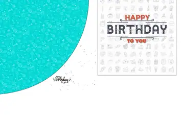 Free Bright Birthday & Baby Album PSD – Watercolour Splash