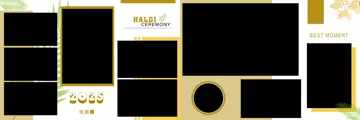 Free Charming Haldi Wedding Album 12x36 PSD – Kolam Pattern
