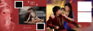 Free Charming Indian Wedding Album 12x36 PSD – Lace Ornaments