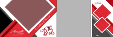 Free Charming Wedding Album 12x36 PSD – Rose Petals