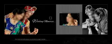 Free Charming Wedding Photo Album 12x30 PSD – Floral Border