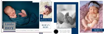Free Cinematic Birthday & Baby Album 12x36 PSD – Geometric Lines