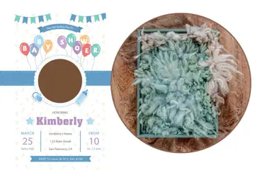 Free Elegant Birthday & Baby Album 12x18 PSD – Vintage Frame