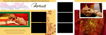 Free Golden Mehndi Wedding Album 12x36 PSD – Peacock Art
