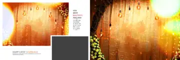 Free Golden Wedding Album Background 12x36 PSD – Paisley Pattern