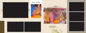Free Golden Wedding Photo Album 14x36 PSD – Peacock Art