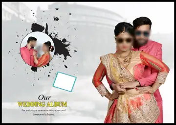 Free Graceful Wedding Photo Album 17x24 PSD – Brush Strokes