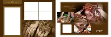 Free Grand Mehndi Wedding Album 12x36 PSD – Glitter Accents