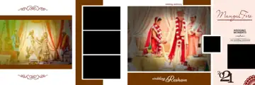 Free Grand Wedding Album 12x36 PSD – Gold Frame